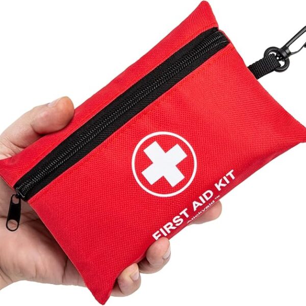 Mini First Aid Kit - 140 Piece Small First Aid Medical Kit for Car, Home, Office, Travel, Camping, Sports, Outdoor, School - Emergency First Aid Supplies and Survival Kit